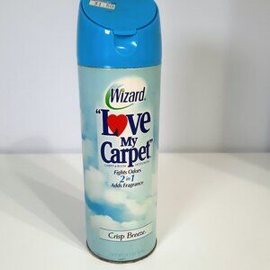Wizard Love My Carpet Crisp Breeze Carpet Deodorizer Powder 21.3oz Mostly Full